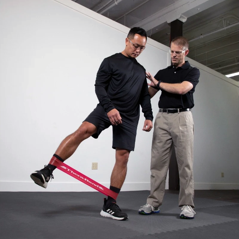 How Resistance Bands Fit Into Clinical Strength Ranges. 
      Elastic bands are used extensively in rehab as they 
Limit joint load 
Allow controlled movement 
Target isolated muscle groups 
Provide resistance without heavy equipment 

Typical band training intensity
Light - moderate load 
High rep endurance (12-20+ reps)
Ideal for: early stage strengthening, motor control, post surgical recovery 

How physios adjust band intensity 
Band strength 
Number of reps/sets
RPE or RIR gauge 
Pain free completion of sets

Band programs are validated by clinical studies for improving
Endurance, strength, mobility, pain reduction 
